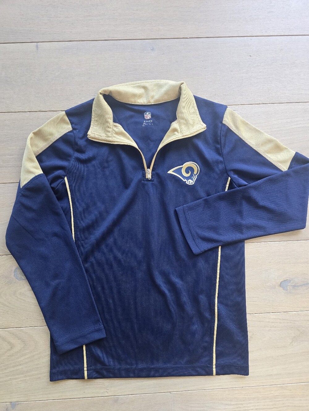 NFL Rams Quarter 1/4 Zip Drifit Pullover. CH Small (8) Or Womens XXS